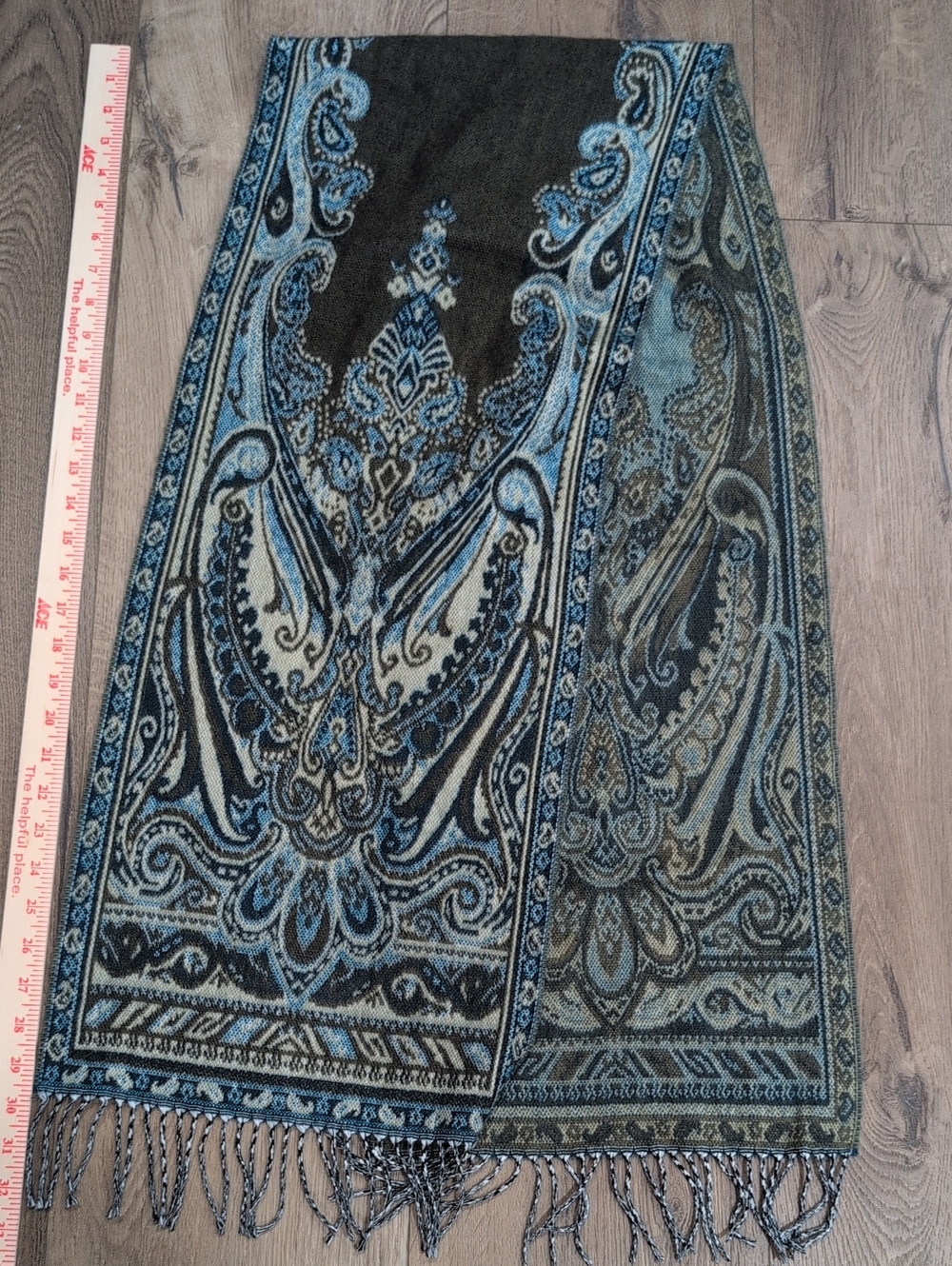 Covington Paisley Fringe Scarf